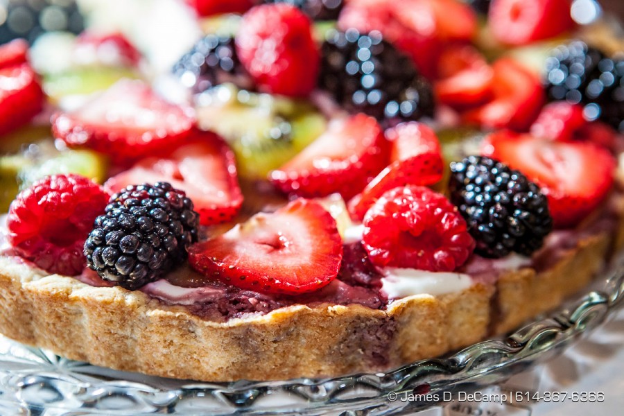 The First place entry of Catherine McDorman, her 'Very Berry Tart', in the Bisquick Family Favorites Recipe Contest Judging at the 2014 Ohio State Fair photographed Tuesday July 29, 2014 in the Disalle Creative Arts Center at the Ohio State Expo Center & State Fair. (© James D. DeCamp | http://www.JamesDeCamp.com | 614-367-6366)