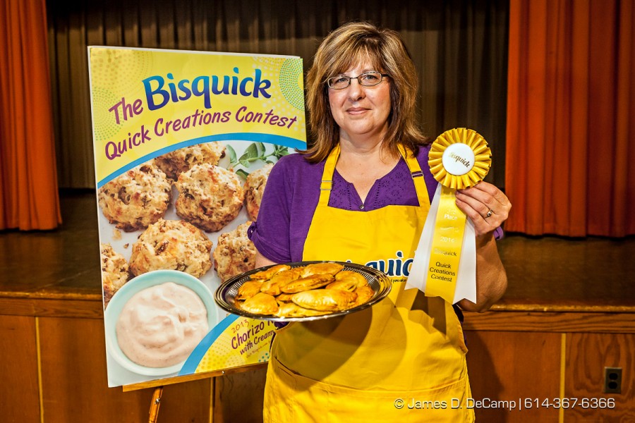 The Third place entry of Ruth Ealy, her 'Harvest Pork Empanadas', in the Bisquick Family Favorites Recipe Contest Judging at the 2014 Ohio State Fair photographed Tuesday July 29, 2014 in the Disalle Creative Arts Center at the Ohio State Expo Center & State Fair. (© James D. DeCamp | http://www.JamesDeCamp.com | 614-367-6366)