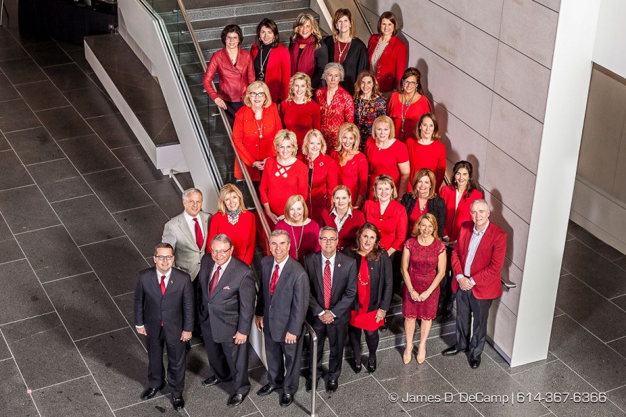 The 2016 American Heart Association Go Red group photographed Monday January 11, 2016 at the Columbus Museum of Art. (© James D. DeCamp | http://www.JamesDeCamp.com | 614-367-6366)