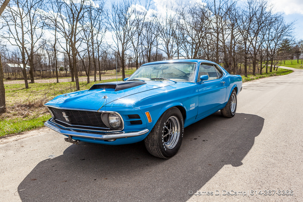 A 1970 Mustang Boss 429 photographed Thursday March 17, 2016 in South Bloomfield, Ohio. (© James D. DeCamp | http://www.JamesDeCamp.com | 614-367-6366)