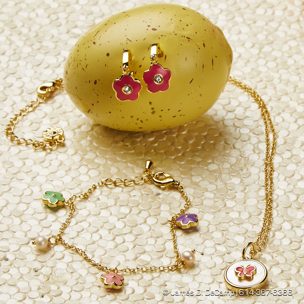 Little Miss Flower Girl jewelry photographed for Twin Stars Jewelry Group LLC Wednesday February 24, 2016 in the studio. (© James D. DeCamp | http://www.JamesDeCamp.com | 614-367-6366)