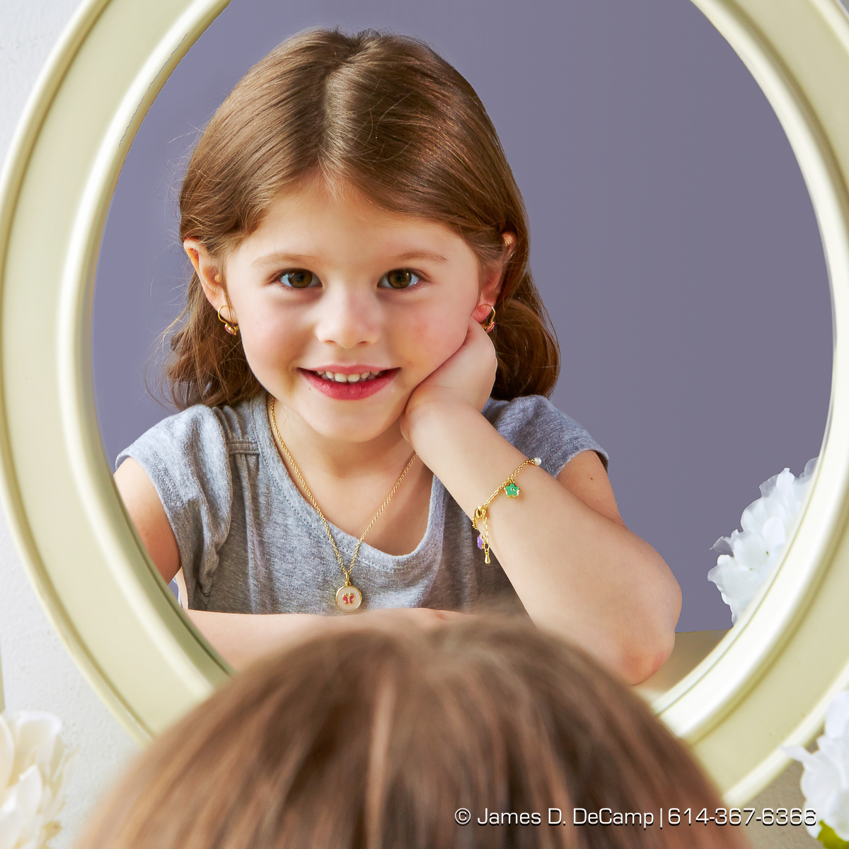 Little Miss Flower Girl jewelry photographed for Twin Stars Jewelry Group LLC Wednesday February 24, 2016 in the studio. (© James D. DeCamp | http://www.JamesDeCamp.com | 614-367-6366)