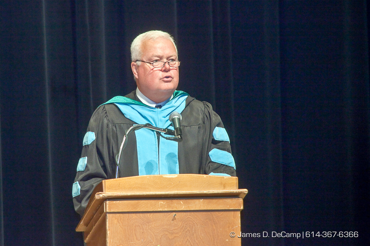 Superintendent Dr. Jeffrey W. Weaver speaks at the Upper Arlington High School Graduation Ceremony held Sunday afternoon June 6, 2010 at the Veterans Memorial Auditorium in Downtown Columbus. (© James D. DeCamp | http://JamesDeCamp.com | 614-367-6366)
