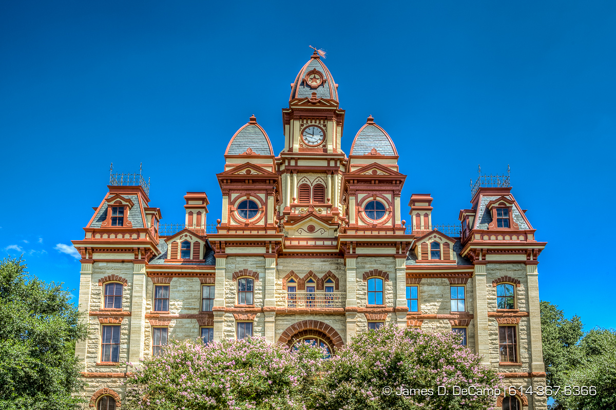 The Caldwell County Courthouse in Lockhart, Texas photographed Wednesday August 3, 2016. (© James D. DeCamp | http://www.JamesDeCamp.com | 614-367-6366)