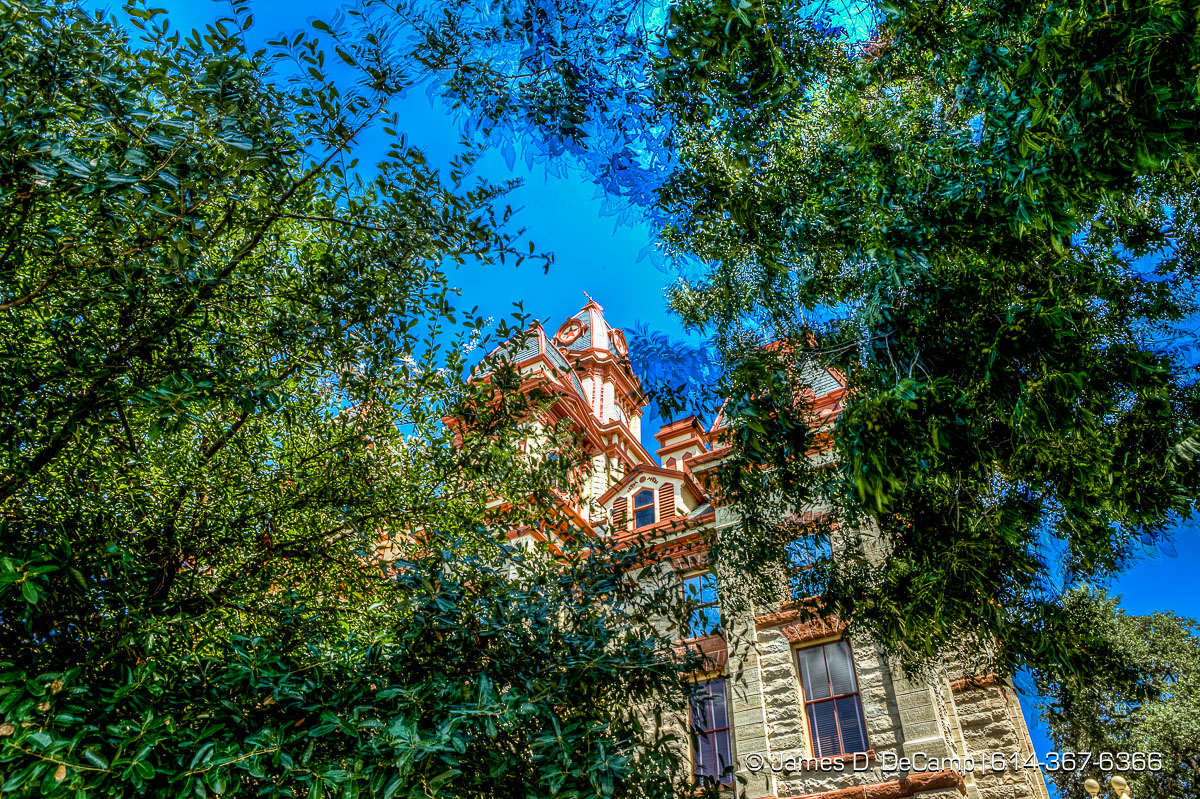 The Caldwell County Courthouse in Lockhart, Texas photographed Wednesday August 3, 2016. (© James D. DeCamp | http://www.JamesDeCamp.com | 614-367-6366)