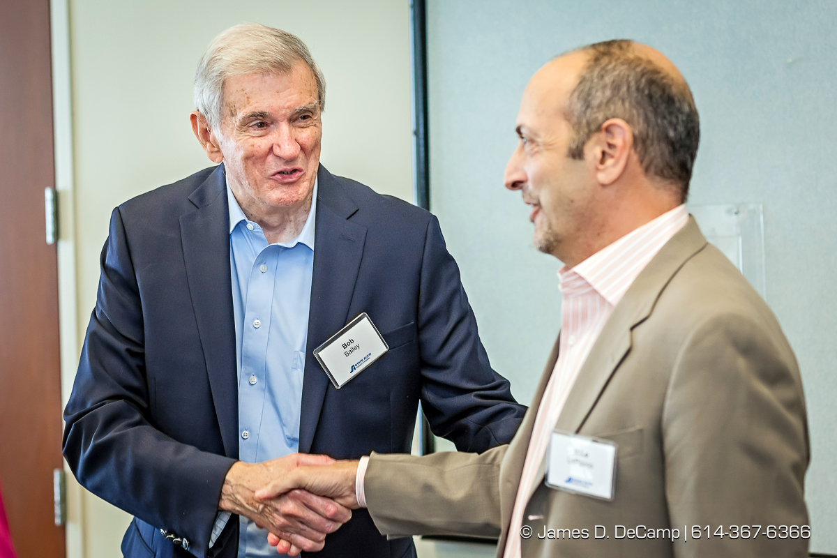 Former State Auto Insurance CEO Bob Bailey photographed Wednesday July 6, 2016 during his visit to the Columbus headquarters. (© James D. DeCamp | http://www.JamesDeCamp.com | 614-367-6366)