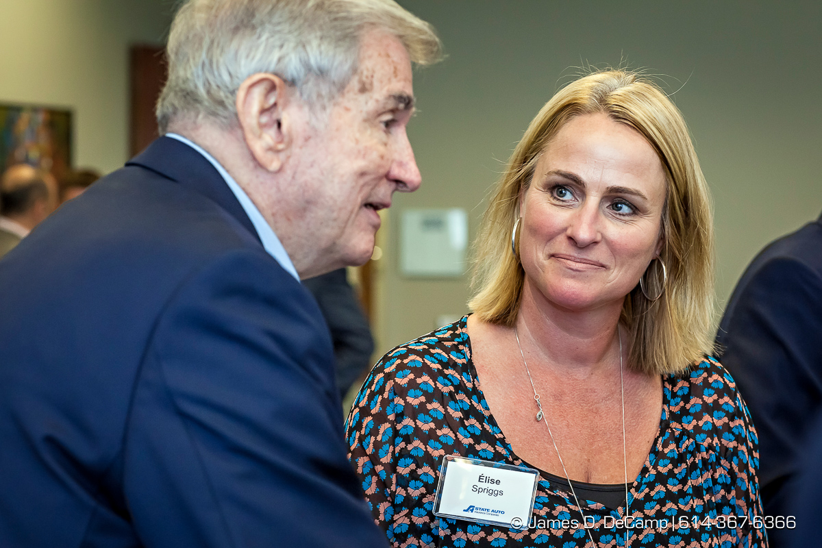 Former State Auto Insurance CEO Bob Bailey photographed Wednesday July 6, 2016 during his visit to the Columbus headquarters. (© James D. DeCamp | http://www.JamesDeCamp.com | 614-367-6366)