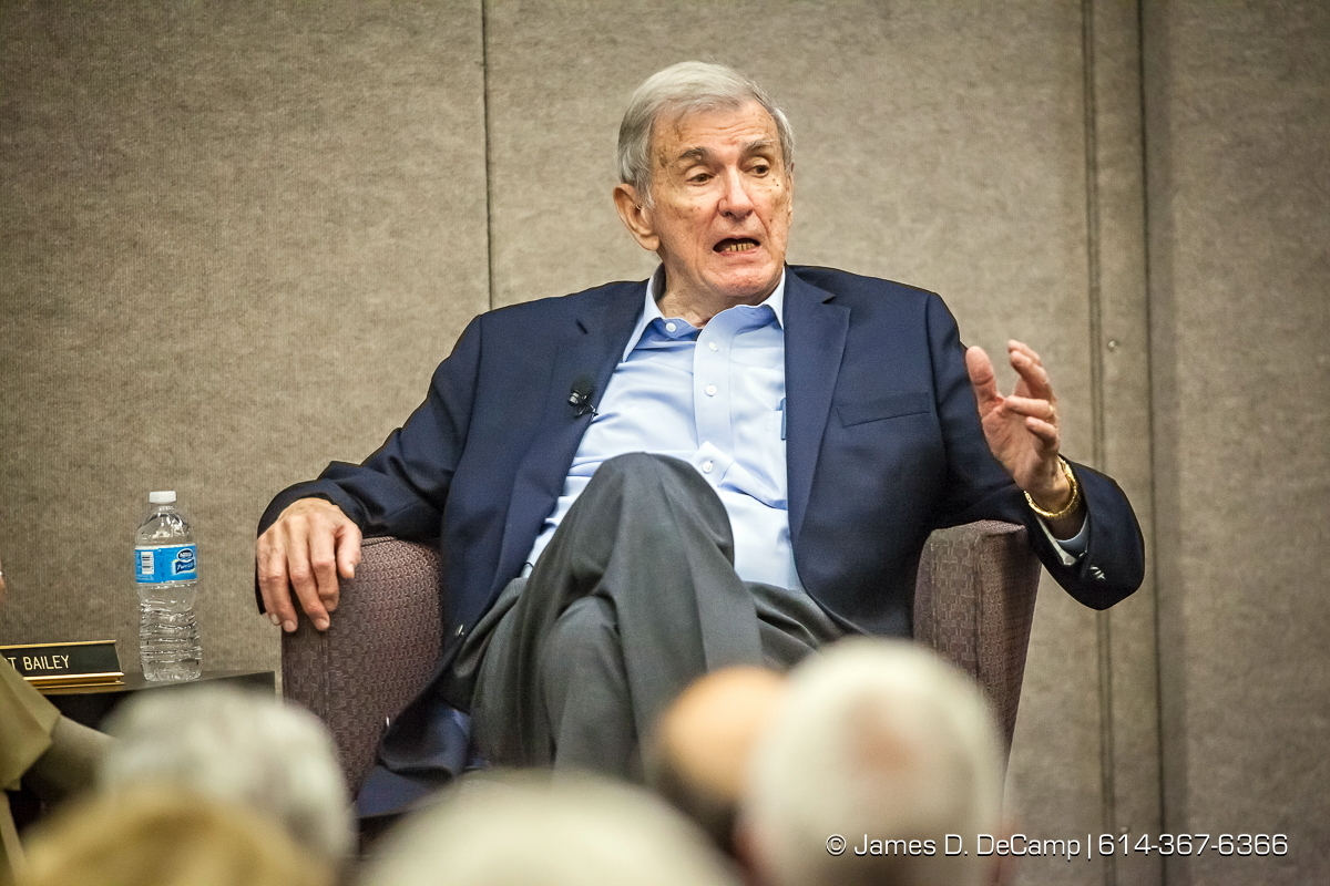 Former State Auto Insurance CEO Bob Bailey photographed Wednesday July 6, 2016 during his visit to the Columbus headquarters. (© James D. DeCamp | http://www.JamesDeCamp.com | 614-367-6366)