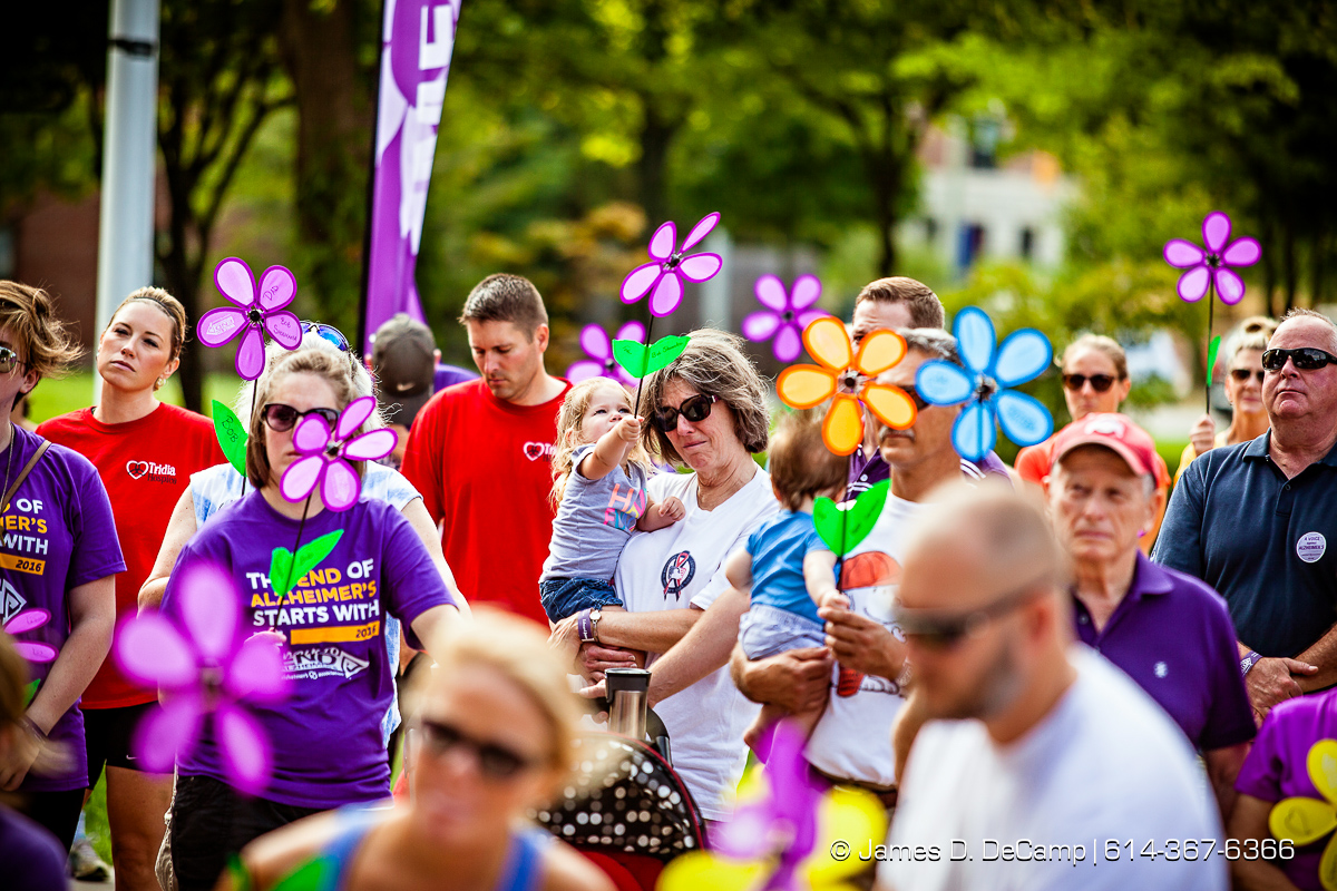 The 2016 Walk To End Alzheimer's photographed Saturday August 13, 2016 in Delaware, Ohio on the Ohio Wesleyan University Campus. (© James D. DeCamp | http://www.JamesDeCamp.com | 614-367-6366)