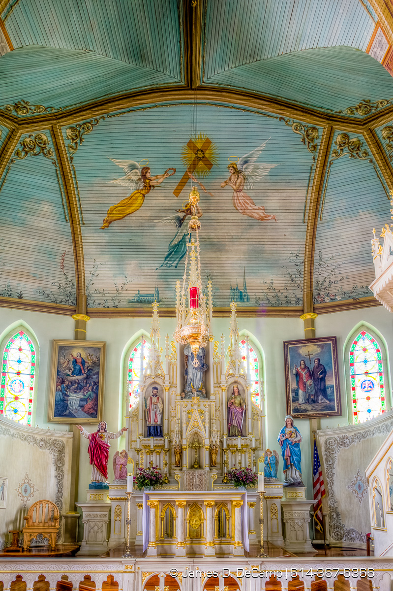 St. Mary's Church of the Assumption in Praha, Texas, one of the Texas Painted Churches photographed Wednesday August 3, 2016. (© James D. DeCamp | http://www.JamesDeCamp.com | 614-367-6366)