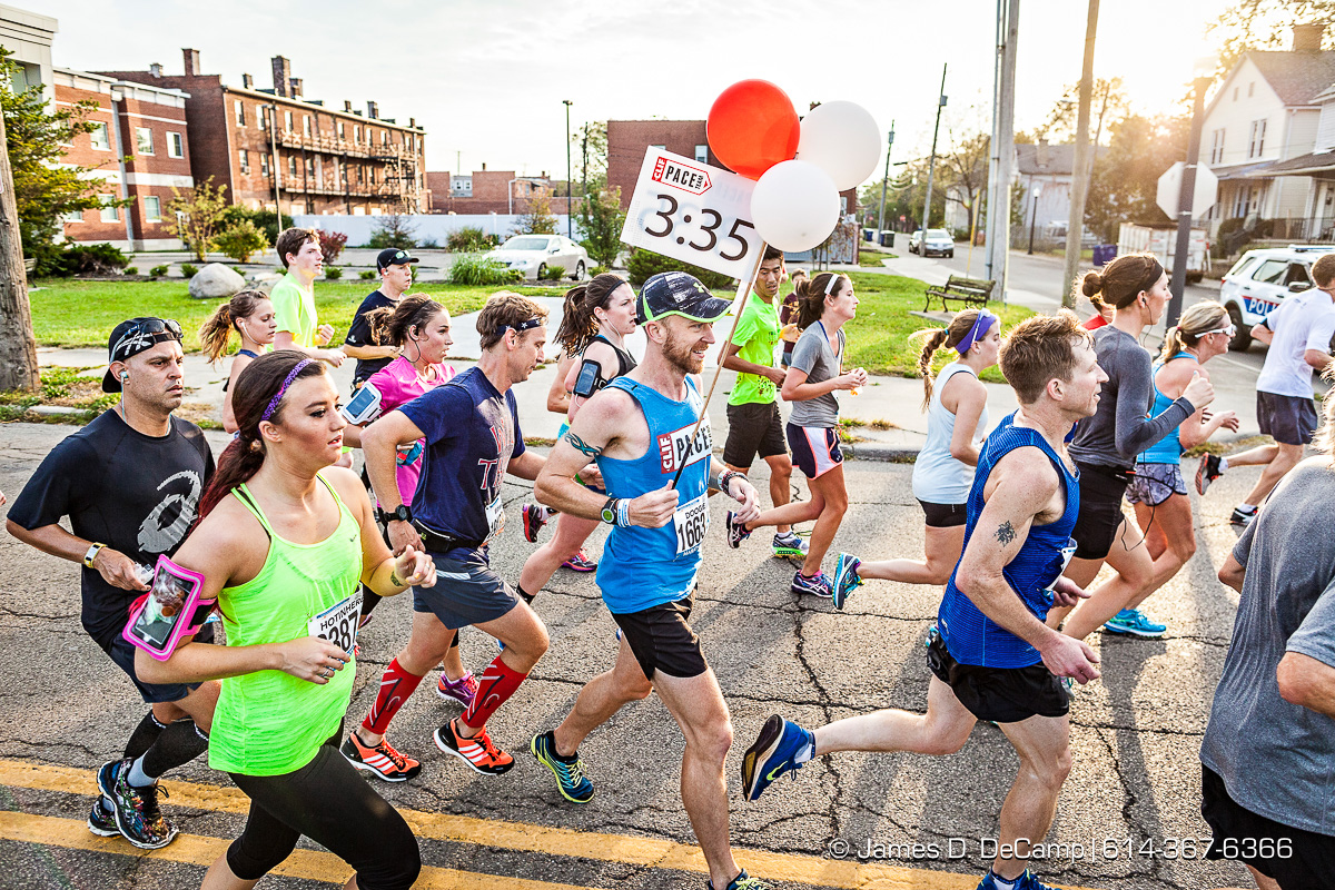 The 2016 Nationwide Childrens Hospital Columbus Marathon photographed Sunday, October 16, 2016 in Columbus, Ohio. (© James D. DeCamp | http://JamesDeCamp.com | 614-367-6366)