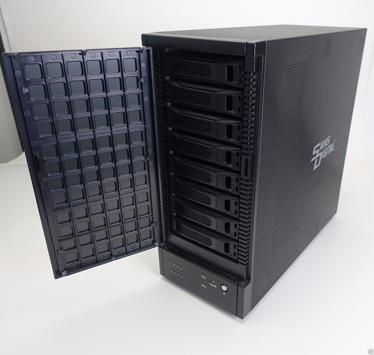 Sans Digital TR8U+B Black 8 Bay TowerRAID JBOD Tower