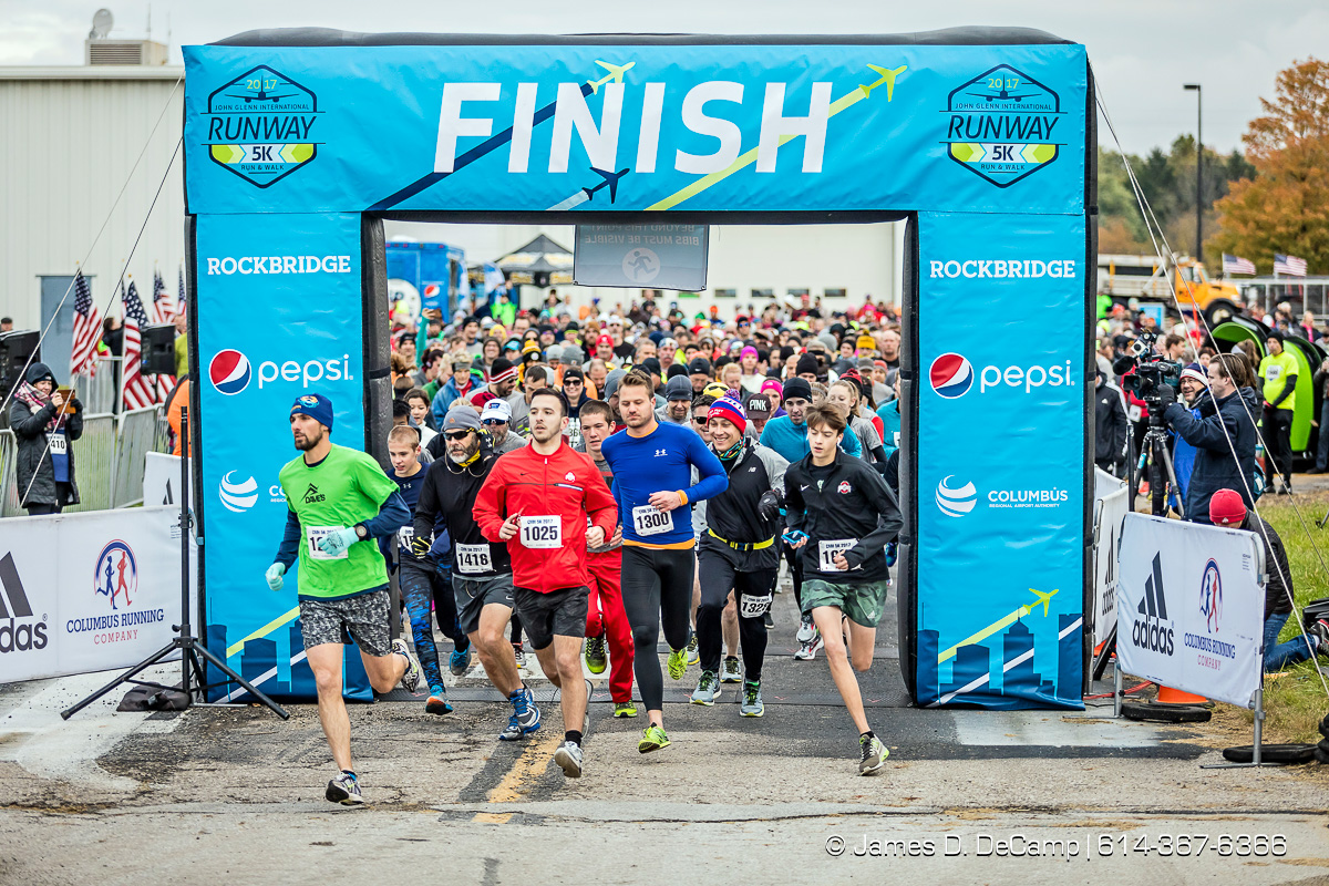 The John Glenn International Runway 5K Run & Walk photographed Sunday, October 29, 2017 at John Glenn Columbus International Airport. All proceeds were donated to Honor Flight Columbus, a nonprofit organization that provides senior veterans with a day in the nation’s capital to visit the memorials built in their honor. (© James D. DeCamp | http://JamesDeCamp.com | 614-367-6366)