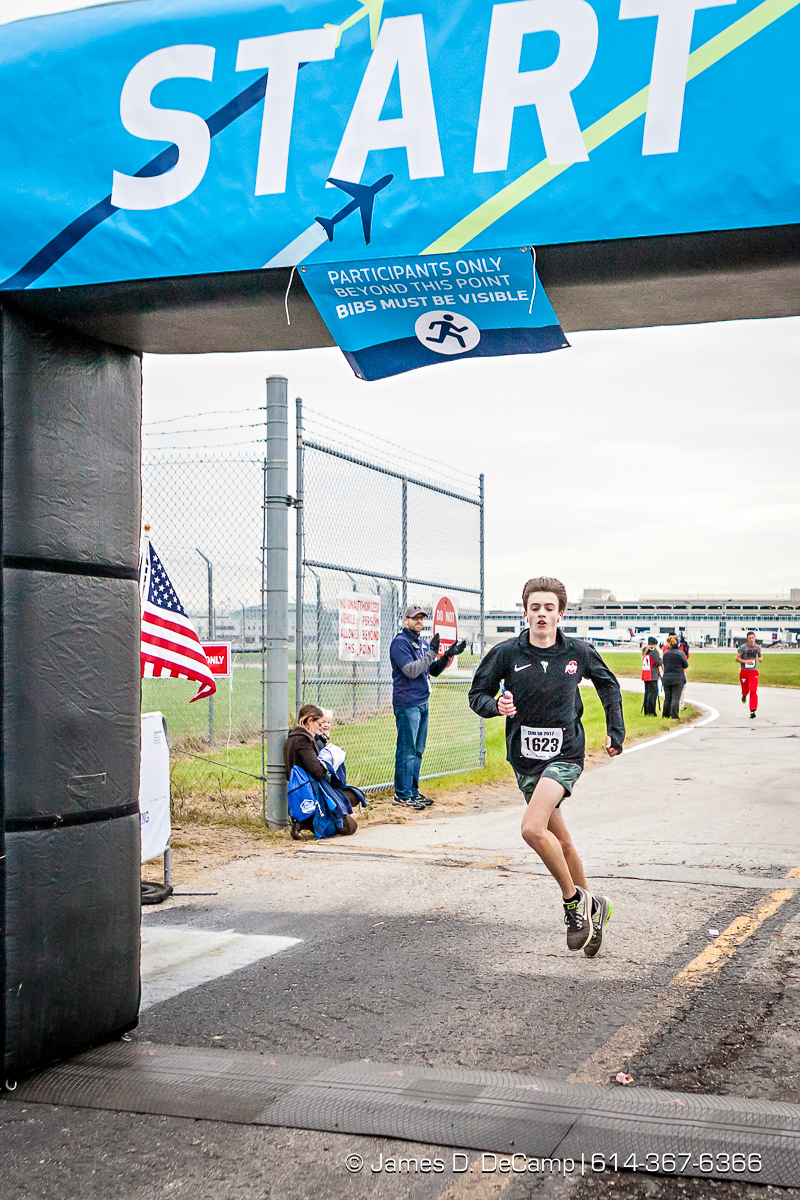 The John Glenn International Runway 5K Run & Walk photographed Sunday, October 29, 2017 at John Glenn Columbus International Airport. All proceeds were donated to Honor Flight Columbus, a nonprofit organization that provides senior veterans with a day in the nation’s capital to visit the memorials built in their honor. (© James D. DeCamp | http://JamesDeCamp.com | 614-367-6366)